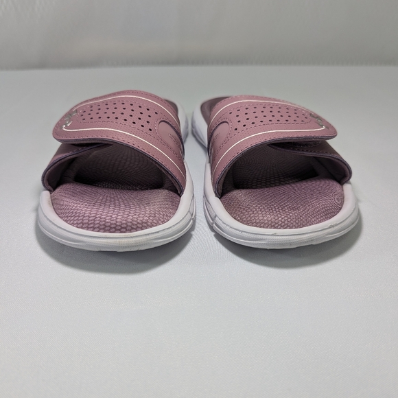 Under Armour Velcro-Adjustable Slides Sandals with Memory Foam, Pink, Size 6 - Picture 8 of 13